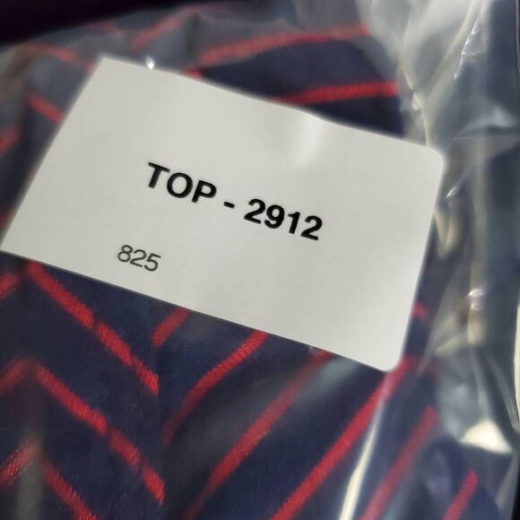 Olivia Rae Striped T-Shirt Dress Navy/Red Size S - Picture 5 of 5